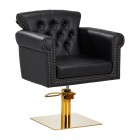 Hairdressing Chair BERLIN GOLD black